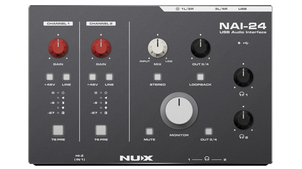 NUX NAI-24 Звуковая карта USB, 32 бит/192 кГц