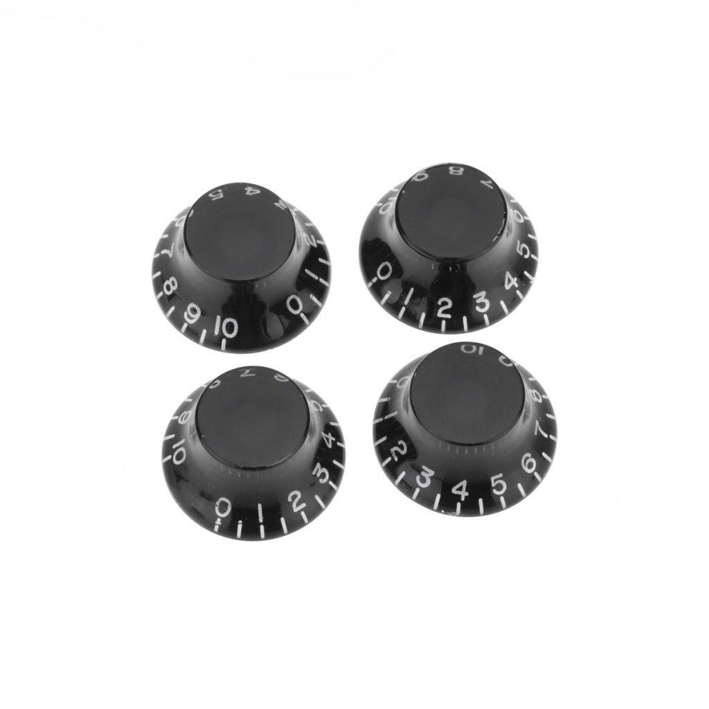 MUSICLILY MX1560BK-4 Комплект ручек потенциометров, Les Paul, черные